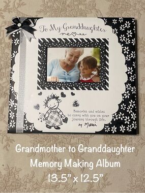 "To My Granddaughter" Hardcover Memory Making Album Book by Marci 13.5" x 12.5"